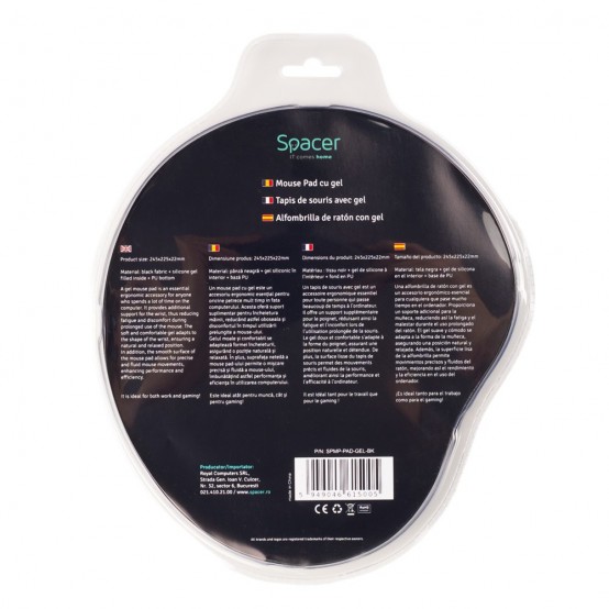 Mouse pad Spacer  SPMP-PAD-GEL-BK
