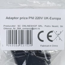 Adaptor PNI Priza UK-Europa, 220V PNI-ADUK-EU