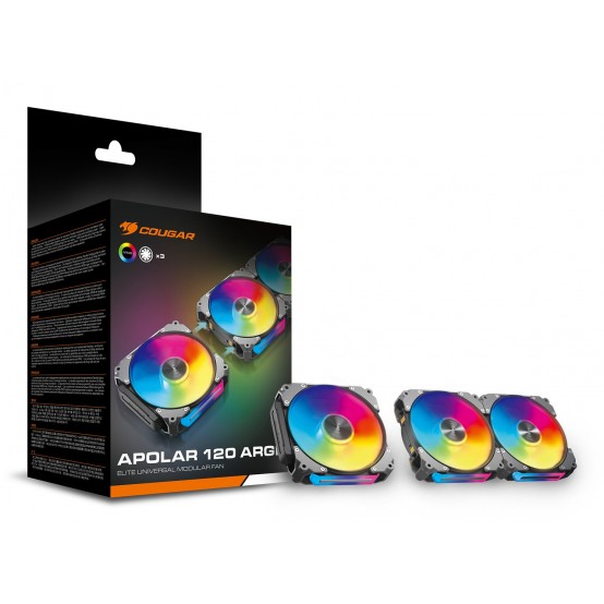 Ventilator Cougar Apolar 120 ARGB - 3 Fan Pack CF-APR12HB3-RGB