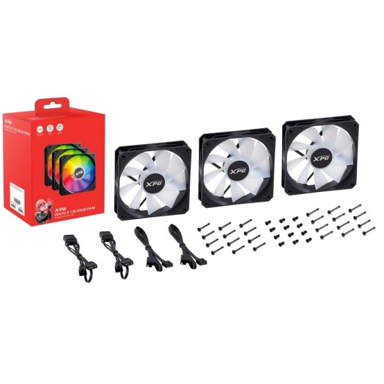 Ventilator XPG Vento R 120 ARGB PWM Black Triple Pack VEXPVENTO120PWMBK3PRV