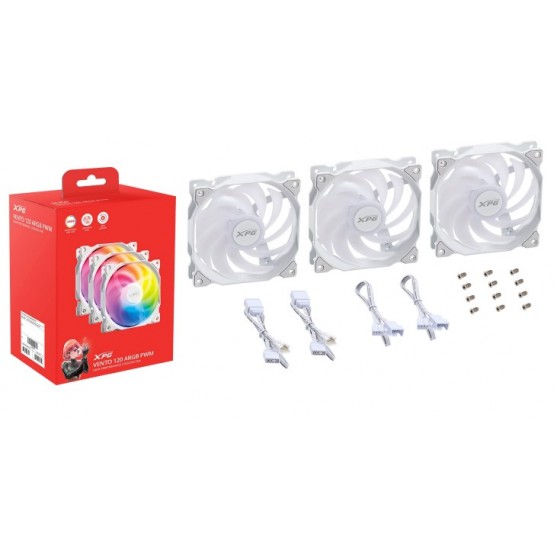 Ventilator XPG Vento ARGB 120 PWM White Triple pack VEXPVENTO120WH3P