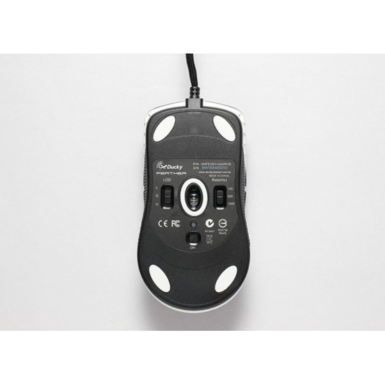 Mouse Ducky White Feather Mouse (Huano Blue Microswitch) DMFE20O-OAZPA7G