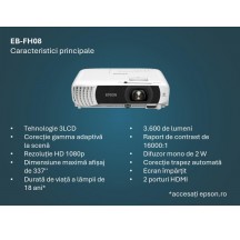 Videoproiector Epson EB-FH08 V11HB54040
