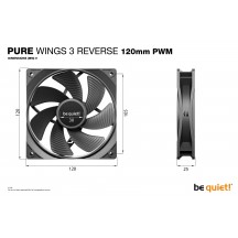 Ventilator be quiet! PURE Wings 3 120mm PWM Reverse 3-Pack BL137