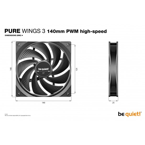 Ventilator be quiet! PURE Wings 3 140mm PWM HS 3-Pack BL138
