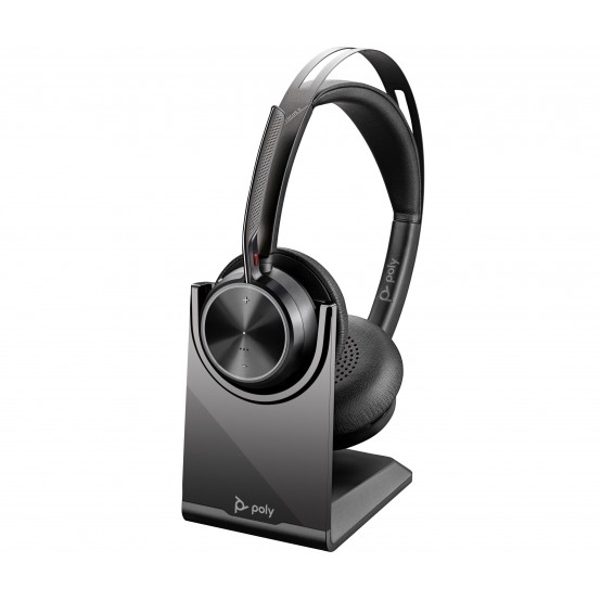 Casca HP Poly Voyager Focus 2 USB-C-Headset incl. Ladestation + Adapter USB-C/ -A 9T9J5AA