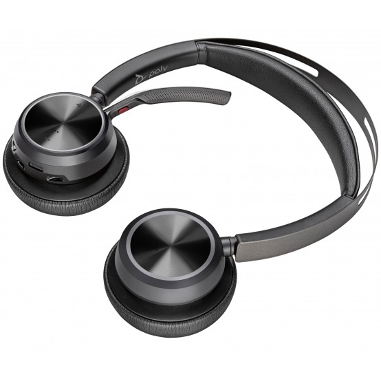 Casca HP Poly Voyager Focus 2 USB-C-Headset incl. Ladestation + Adapter USB-C/ -A 9T9J5AA