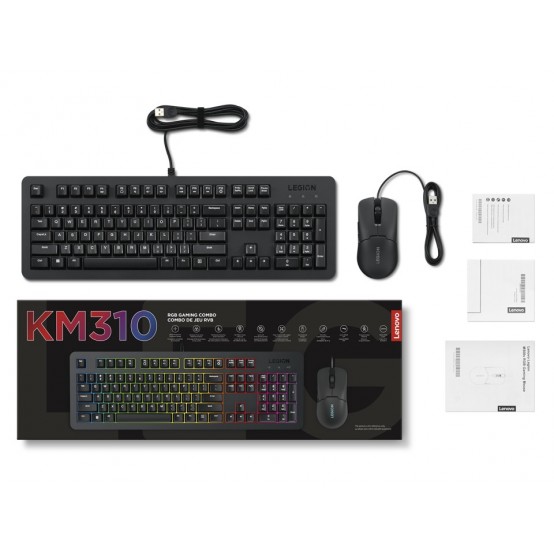 Tastatura Lenovo Legion KM310 RGB Gaming Combo Keyboard and Mouse GX31N91913