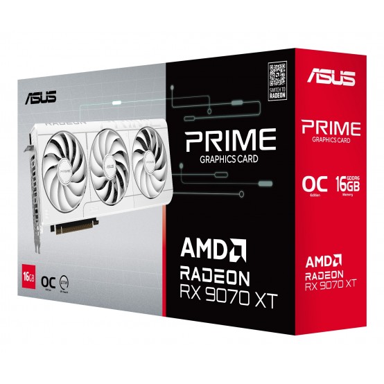 Placa video ASUS PRIME-RX9070XT-O16G-WHITE 90YV0L75-M0NA00