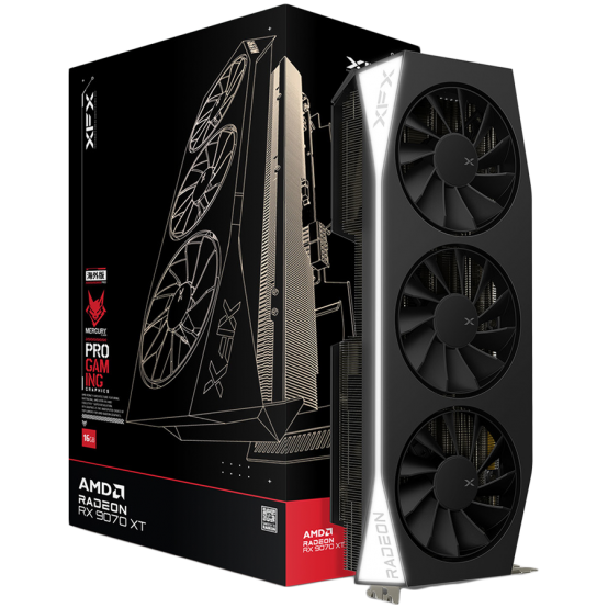 Placa video XFX Mercury AMD Radeon RX 9070XT Gaming Edition RX-97TMERCB9