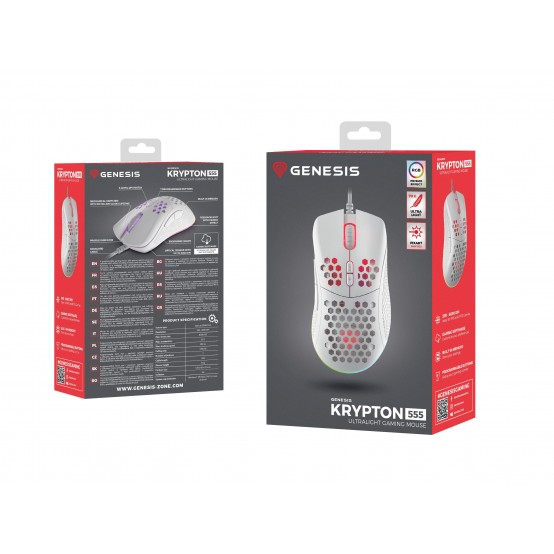 Mouse Natec Krypton 555 White NMG-1840