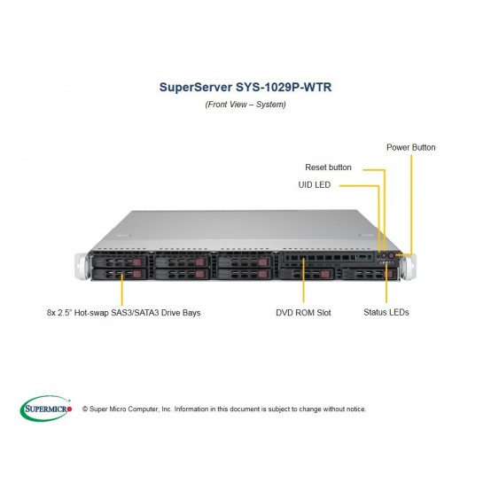 Calculator brand Supermicro SuperServer SYS-1029P-WTR