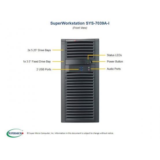 Calculator brand Supermicro SuperWorkstation SYS-7039A-i