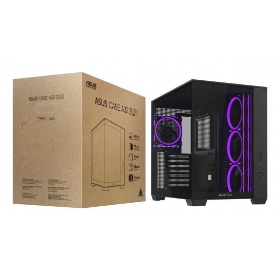 Carcasa ASUS A32 PLUS TG ARGB BLACK 90DC00S0-B19000