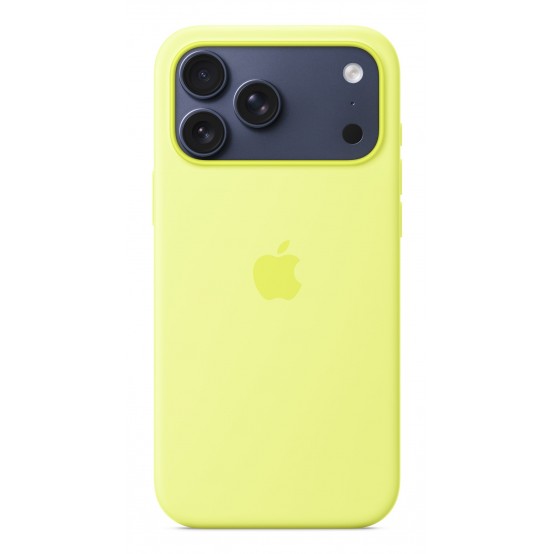 Husa Apple iPhone 17 Pro Max Silicone Case with MagSafe - Neon Yellow MGFM4ZM/A