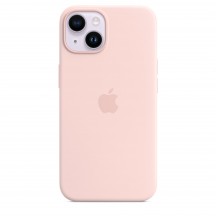Husa Apple iPhone 14 Silicone Case with MagSafe - Chalk Pink MW5V3ZM/A