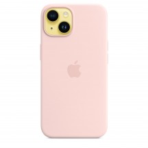 Husa Apple iPhone 14 Silicone Case with MagSafe - Chalk Pink MW5V3ZM/A