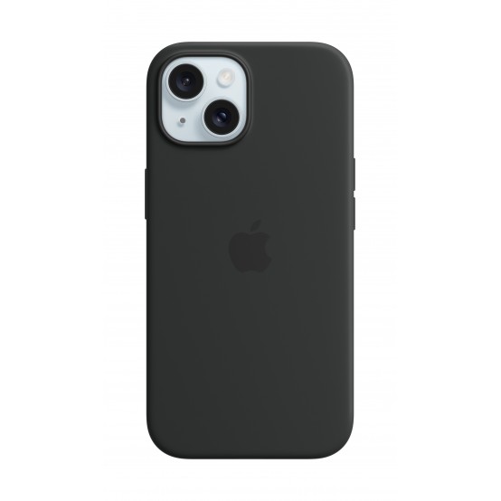 Husa Apple iPhone 15 Silicone Case with MagSafe - Black MXPD3ZM/A