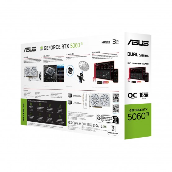 Placa video ASUS DUAL-RTX5060TI-O16G-WHITE 90YV0MH6-M0NA00