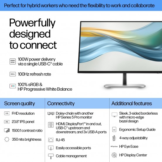 Monitor HP Series 5 Pro 524pu 9D9V7AAABB