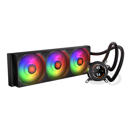 Cooler Krux HydroGlance 360 ​​ARGB LCD Black KRXE004