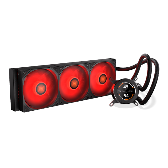 Cooler Krux HydroGlance 360 ​​ARGB LCD Black KRXE004