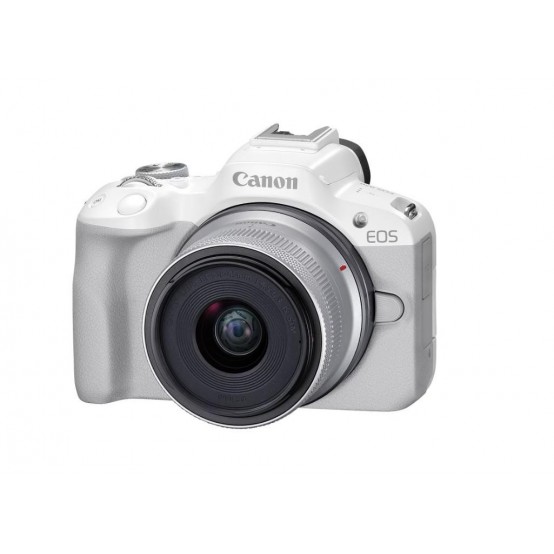 Aparat foto digital Canon EOS R50 White + RF-S 18-45mm 5812C030AA