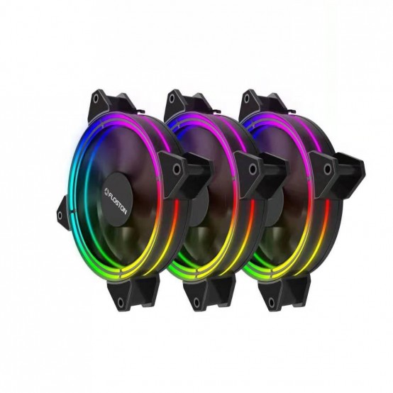 Ventilator Floston  HALO RGB RAINBOW LED3xfan KIT