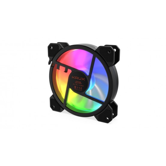 Ventilator Krux Lunar ARGB, 120 mm, Negru KRX0067