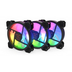 Ventilator Krux Lunar ARGB, KIT 3x 120 mm, Negru KRX0068