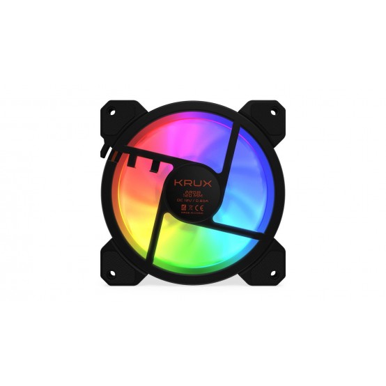 Ventilator Krux Lunar ARGB, KIT 3x 120 mm, Negru KRX0068