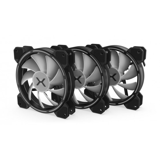 Ventilator Krux Lunar ARGB, KIT 3x 120 mm, Negru KRX0068