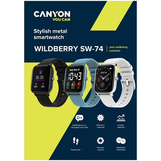 Accesorii Canyon Smart Watch Wildberry SW-74 CNS-SW74BB