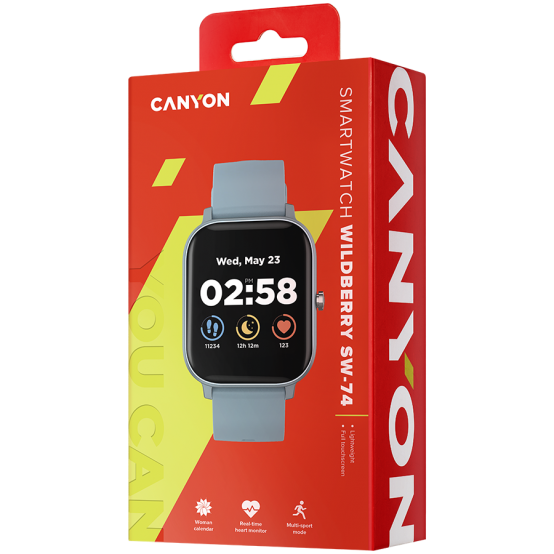 Accesorii Canyon Smart Watch Wildberry SW-74 CNS-SW74BL