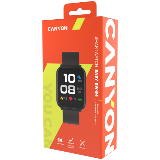 Accesorii Canyon Smart Watch Easy SW-54 Black CNS-SW54BB