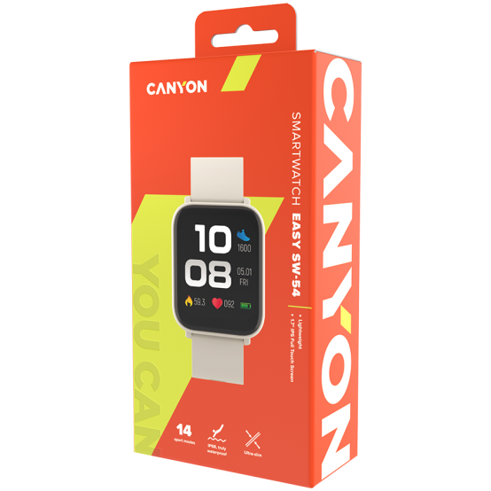 Accesorii Canyon Smart Watch Easy SW-54 Beige CNS-SW54WB