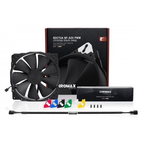 Ventilator Noctua NF-A20 PWM Chromax Black Swap VENTA20PWMCHBKS