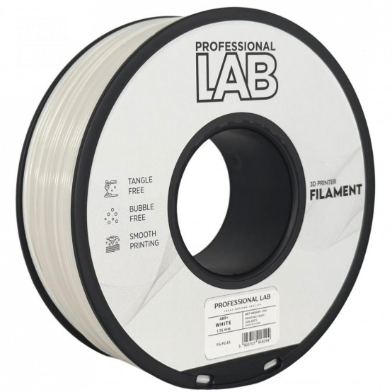 Consumabil Professional LAB Filament 3D ABS+ 1.75mm ABS+ WHITE | PROF. LAB