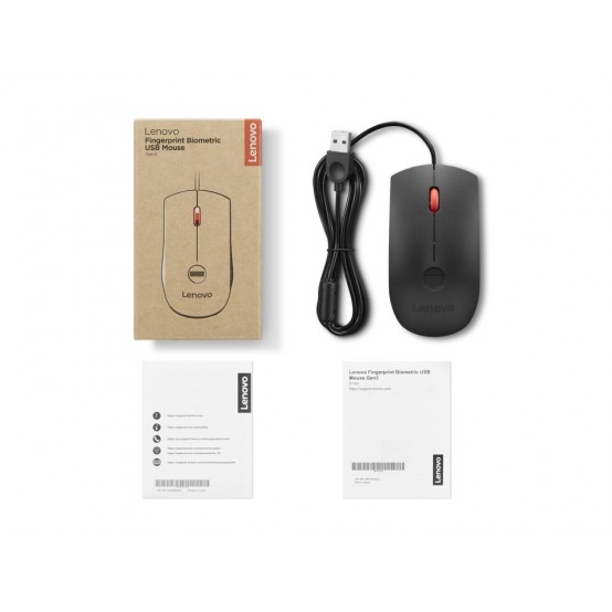 Mouse Lenovo Fingerprint Biometric USB Mouse Gen3 4Y51S24029