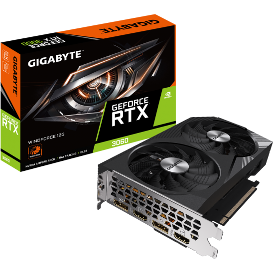 Placa video GigaByte GeForce RTX 3060 WINDFORCE 12G GV-N3060WF2-12GD