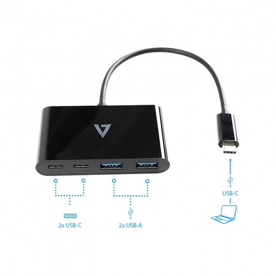 Hub V7  V7UC2A2CHUB-BLK