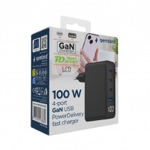Alimentator Gembird  TA-UC-PDQC100LCD-01-BK