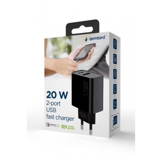 Alimentator Gembird  TA-UC-PDQC20-01-BK