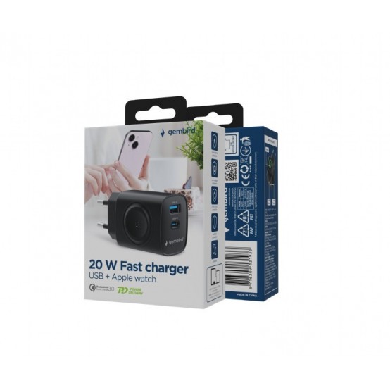 Alimentator Gembird  TA-UC-PDQCW20-01-BK
