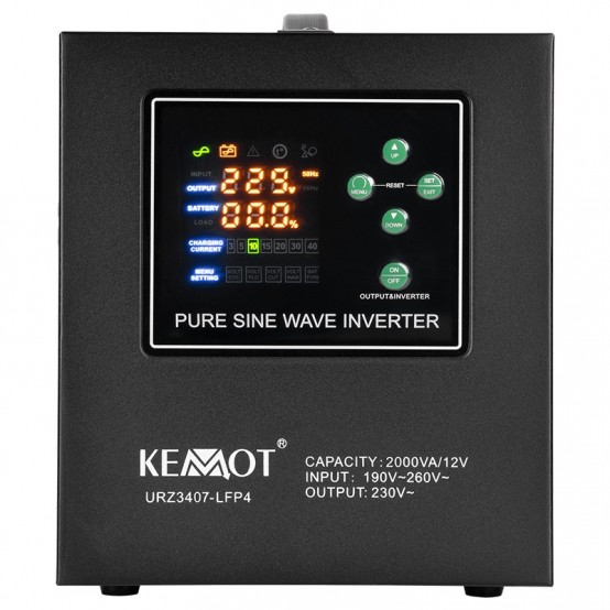 UPS Kemot Centrale termice sinus pur 2000VA/1200W 12V URZ3407-LFP4