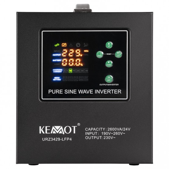 UPS Kemot Centrale termice sinus pur 2600VA/1800W 24V URZ3429-LFP4