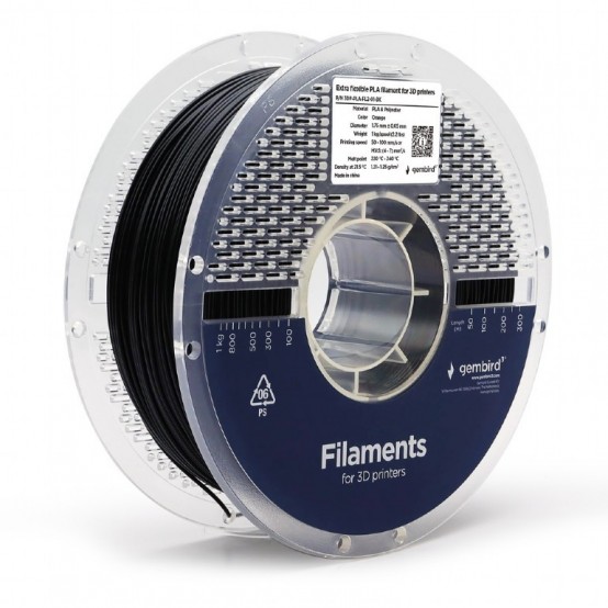 Consumabil Gembird Filament 3D PLA 1.75mm 3DP-PLA-FL2-01-BK