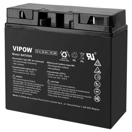 Acumulator Vipow 12V 25Ah BAT0509