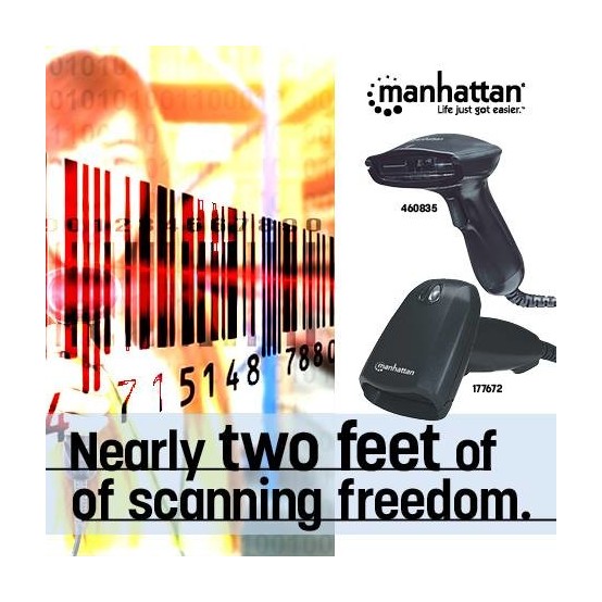Scanner Manhattan Long Range CCD Barcode Scanner 177672