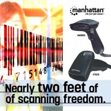 Scanner Manhattan Long Range CCD Barcode Scanner 177672